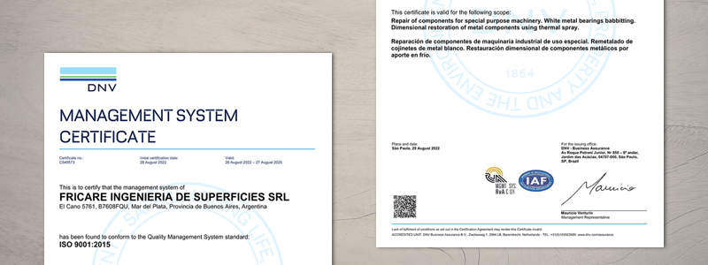 Certificación ISO 9001:2015